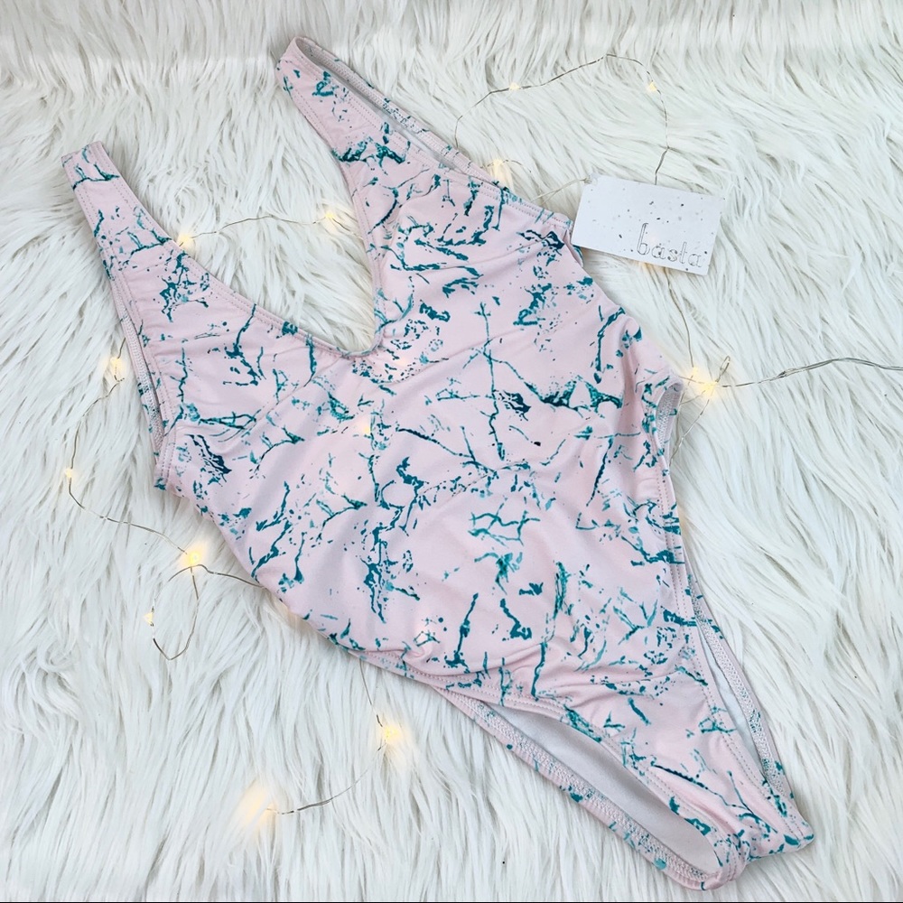 Anthropologie Basta Surf Pink One Piece Swimsuit - Picture 1 of 8